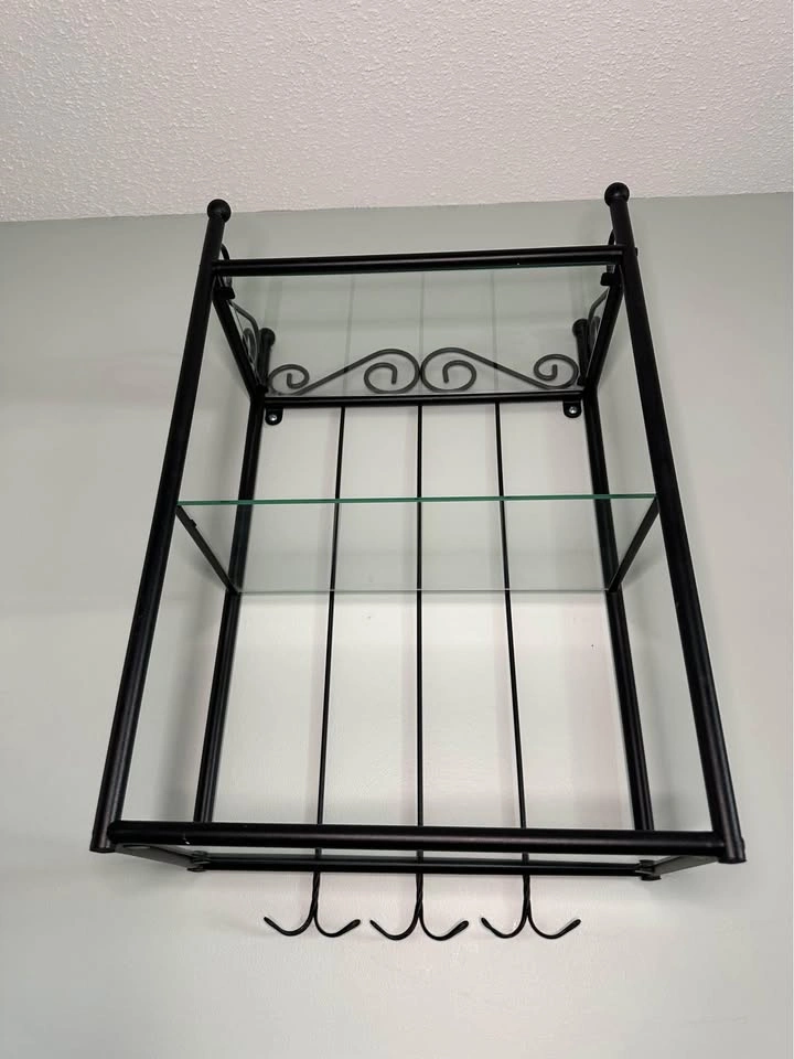 Pair of Glass Wall Shelf Units - photo 5