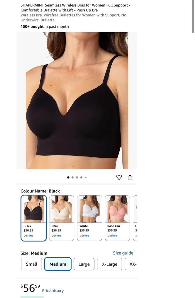 SHAPERMINT CONTOUR WIRELESS SHAPING BRA - S/M - photo 5