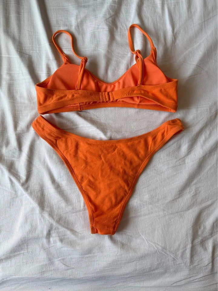 Orange Velvet Bikini Set - photo 2