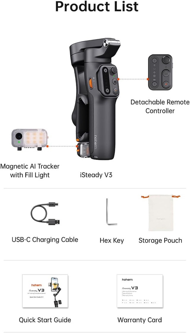 hohem iSteady V3 Gimbal Stabilizer for Smartphone BNIB - photo 3