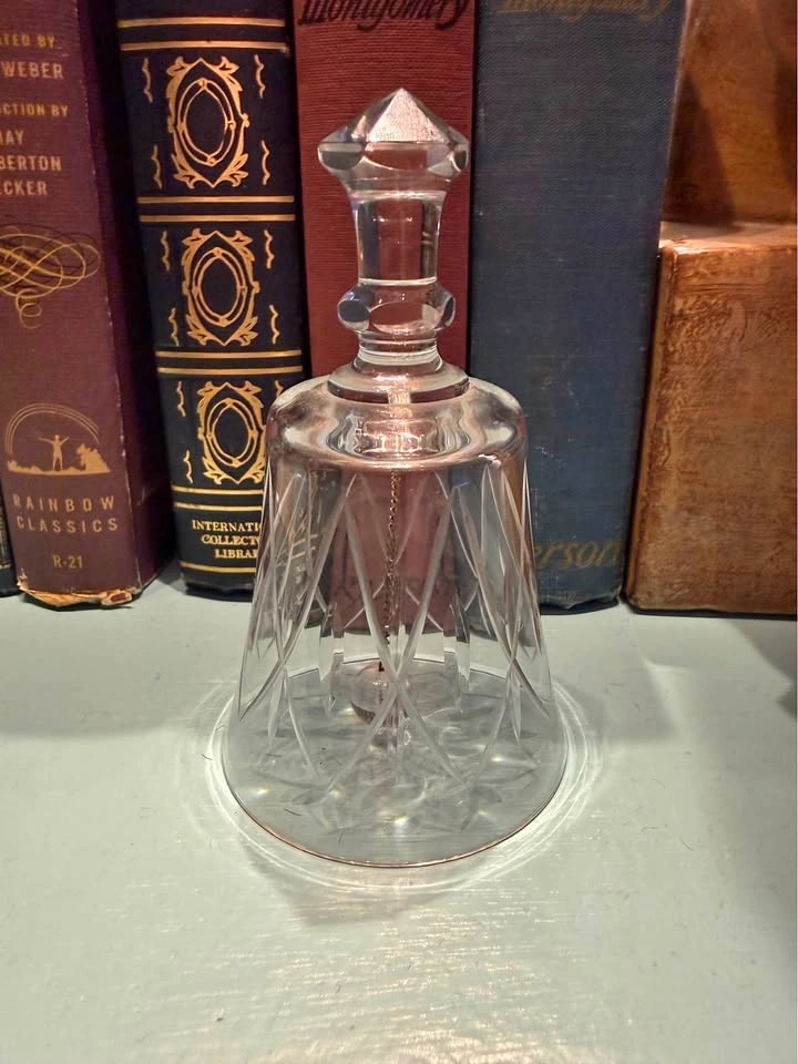 Vintage crystal cut dinner bell