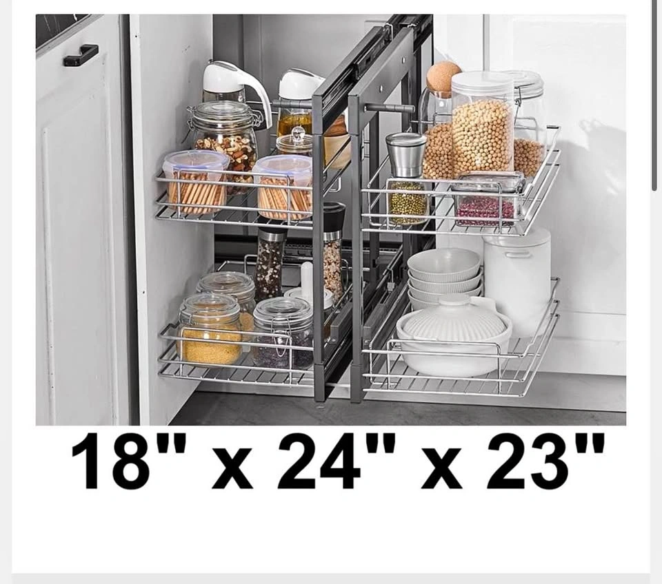 Blind Corner Pull-Out Kitchen Cabinet Organizer