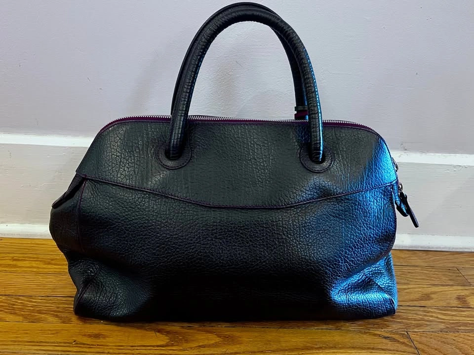 Furla black leather top handle bag - photo 4