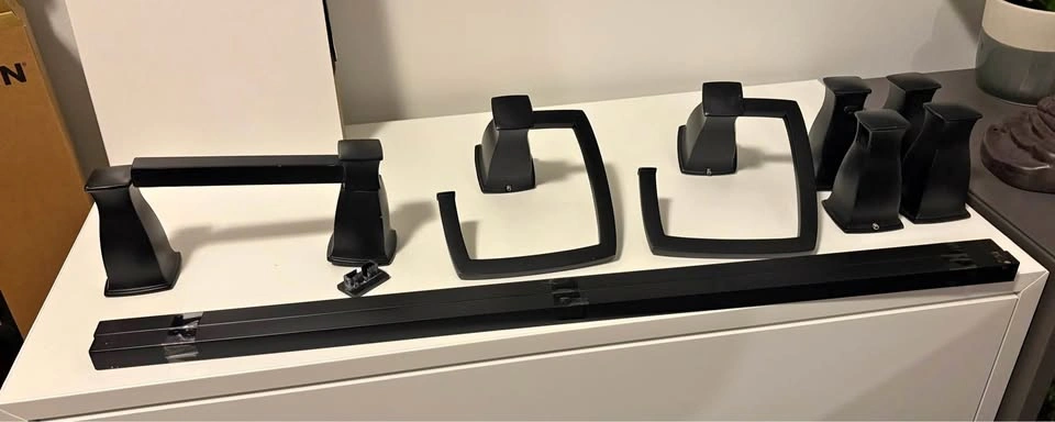Matte Black Bathroom Hardware Set (5 Pieces)