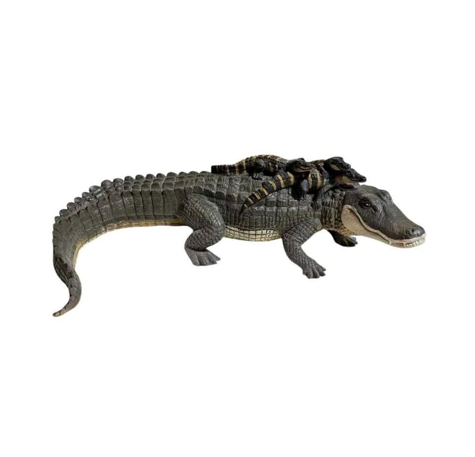 Alligator with babies figure 12" Safari Ltd toys