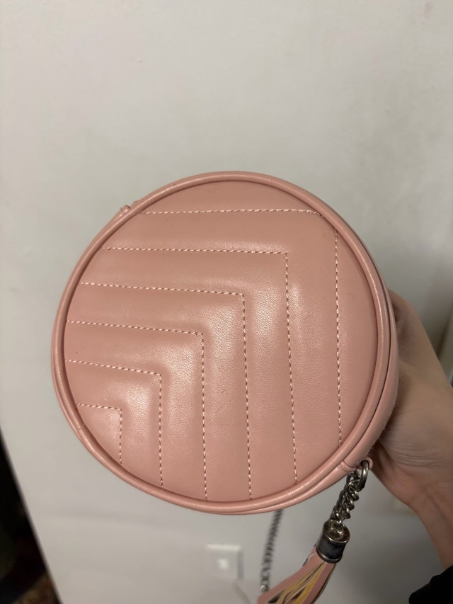 Pink Quilted Round Crossbody Bag - photo 2