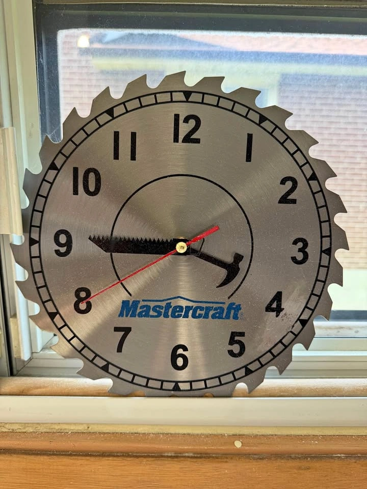 Mastercraft Saw Blade Wall Clock