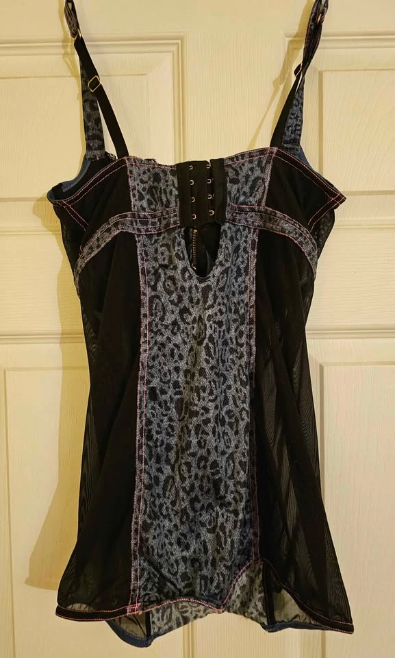 Victoria's Secret Leopard Print Mesh Bustier Corset - 34C - photo 2