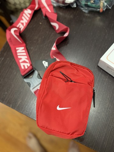 Nike Red Small Crossbody Sling Bag Zip Closure Adjustable Strap