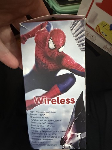 AH-806E Spider-Man Bluetooth Wireless Over-Ear Headphones - photo 4