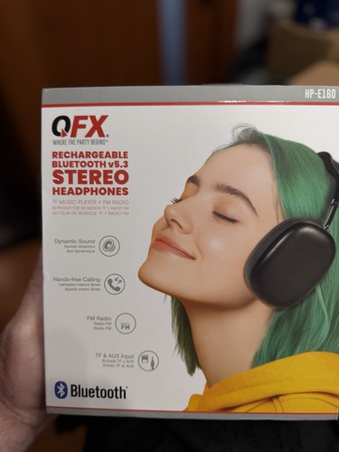 QFX HP-E160 Bluetooth v5.3 On-Ear Headband Headphones - photo 3