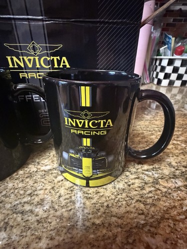 Invicta Racing Novelty Black/Yellow Ceramic Coffee Mug Set - photo 2