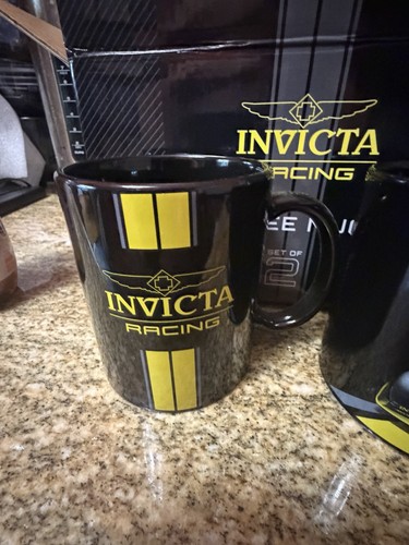Invicta Racing Novelty Black/Yellow Ceramic Coffee Mug Set - photo 3