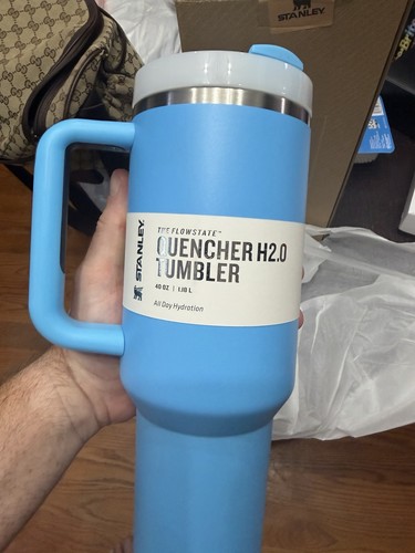 Stanley Quencher H2.0 FlowState 40oz Blue Tumbler w/ Handle Lid - photo 2