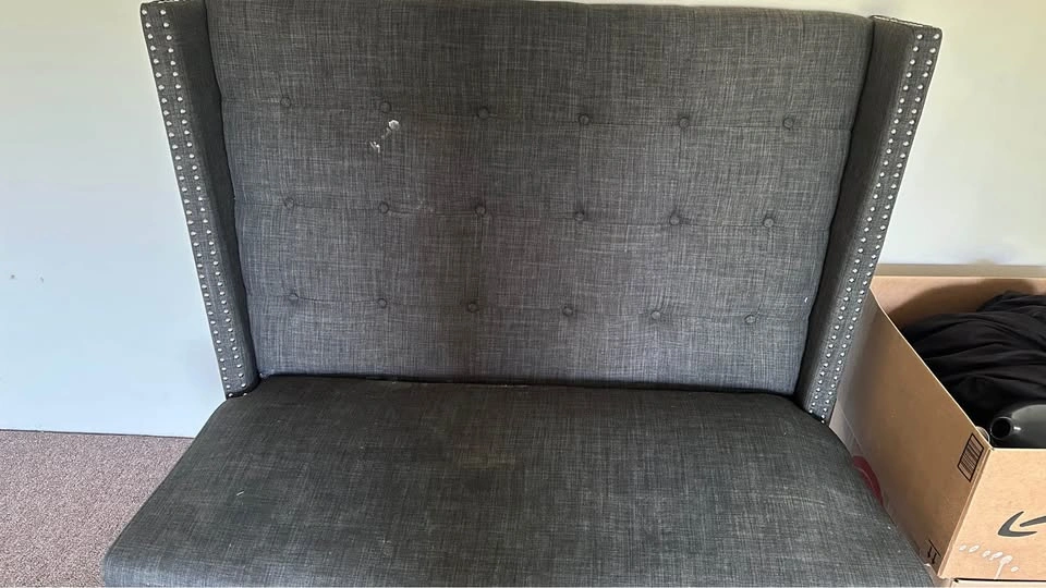 Grey upholstered Bench - photo 5