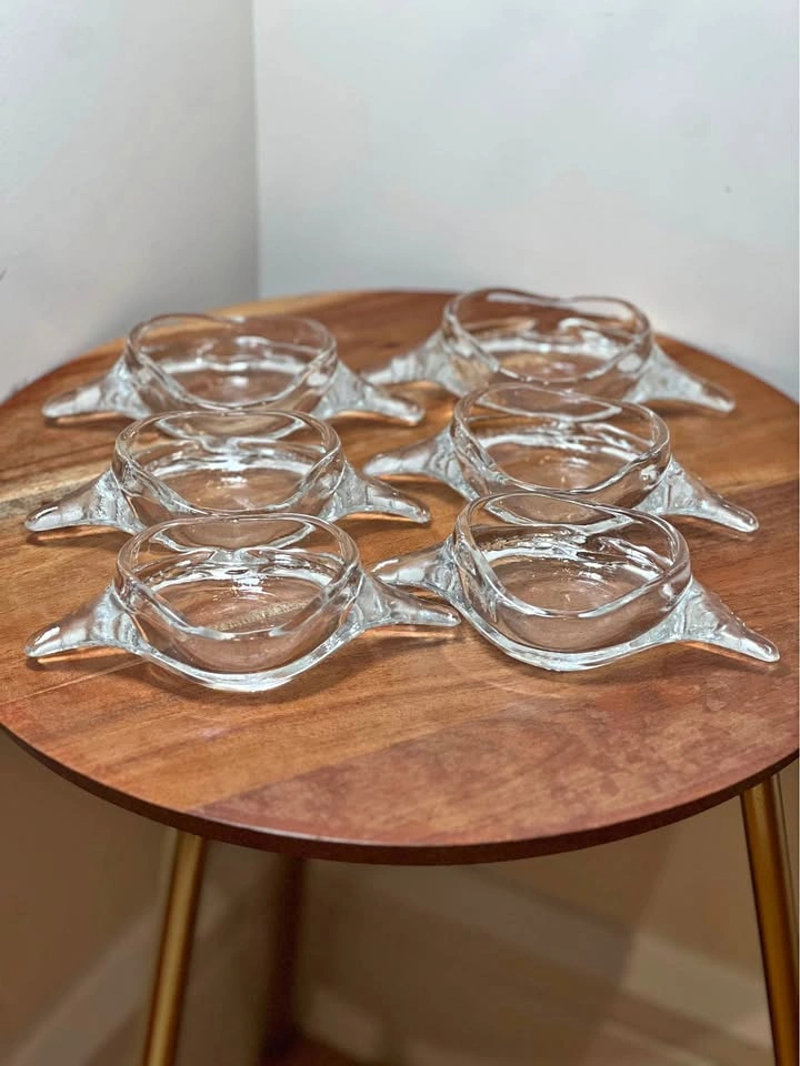 Vintage Glasbake Clear Glass Deviled Crab Dishes - Set of 6