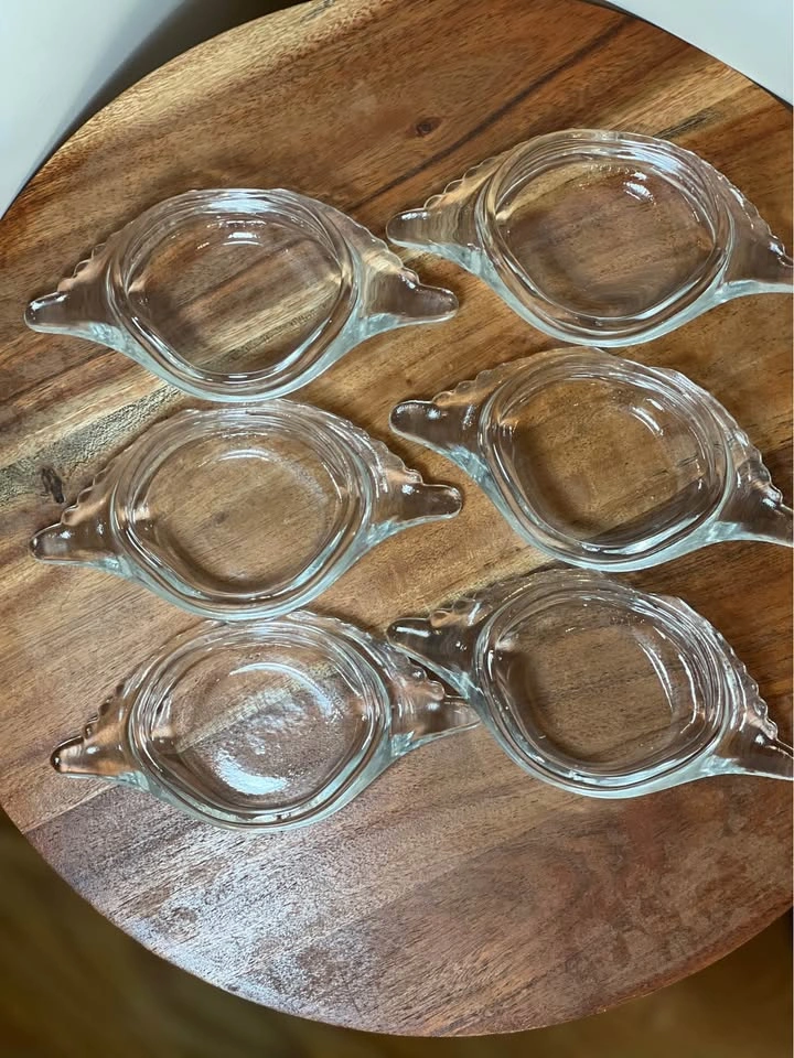 Vintage Glasbake Clear Glass Deviled Crab Dishes - Set of 6 - photo 2