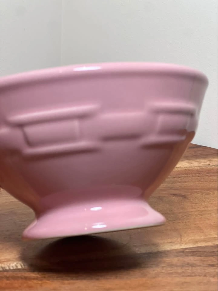 Set of 4 Longaberger Woven Traditions Pink Footed Bowls - photo 5
