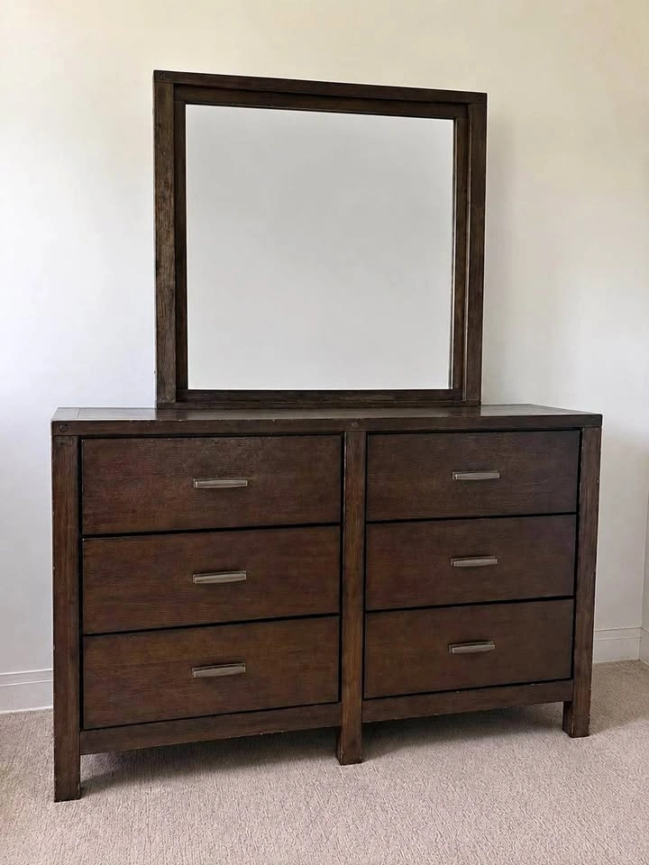 Ashley King Storage Bedset- Bed, Dresser & Mirror