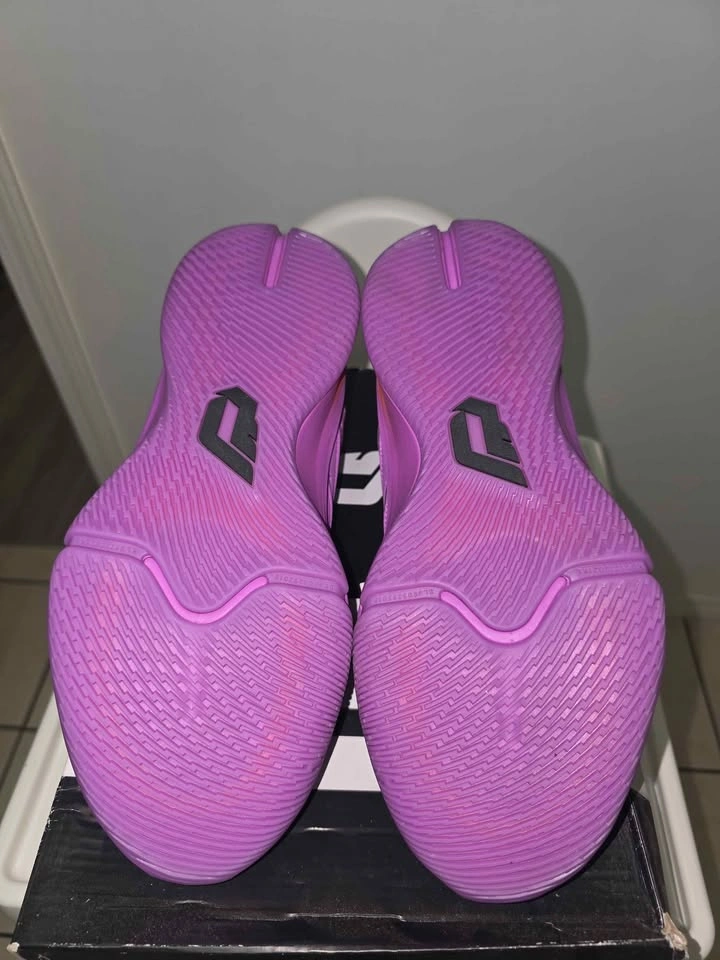 New Adidas Dame 8 Basketball Shoes Purple Black Orange - photo 4