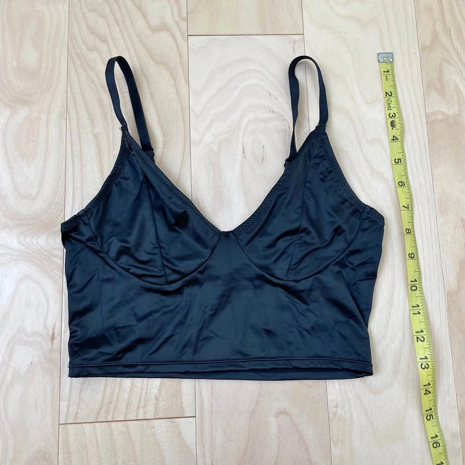 Black Satin Bralette