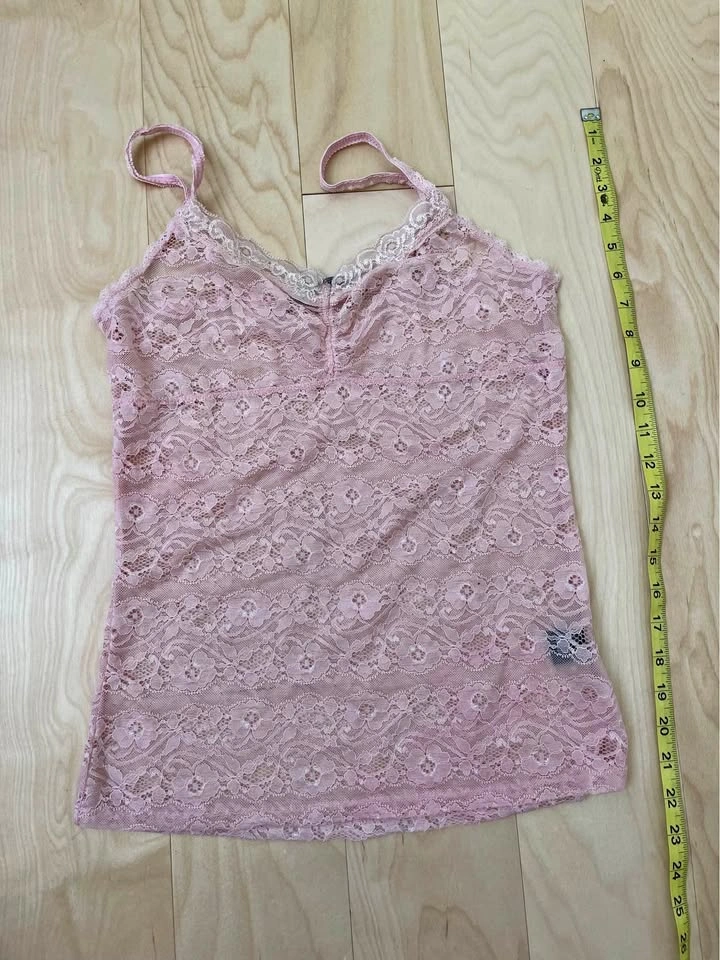 Pink Lace Cami Top