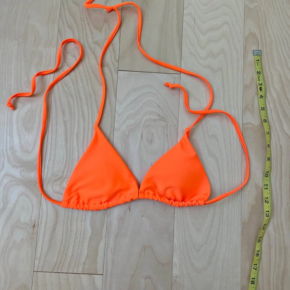 Neon Orange Bikini Top