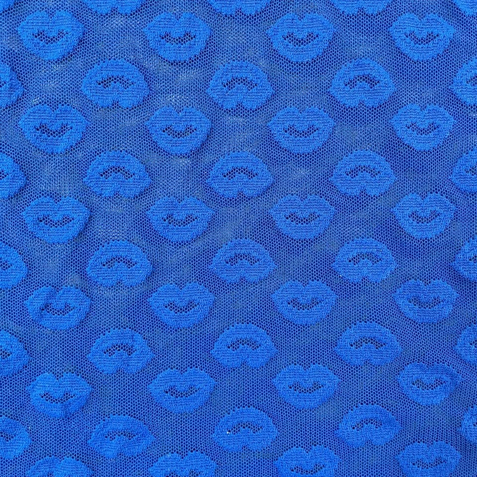 Lace Lip Print Mesh Dress - photo 3