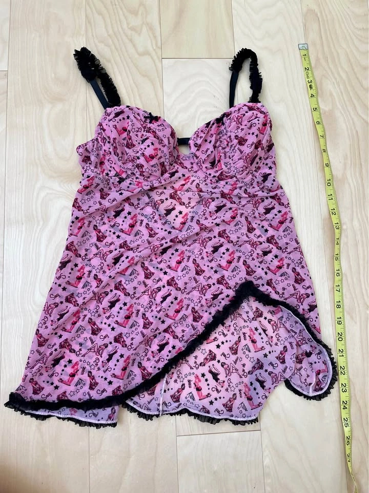 Pink Lacy Lingerie Top