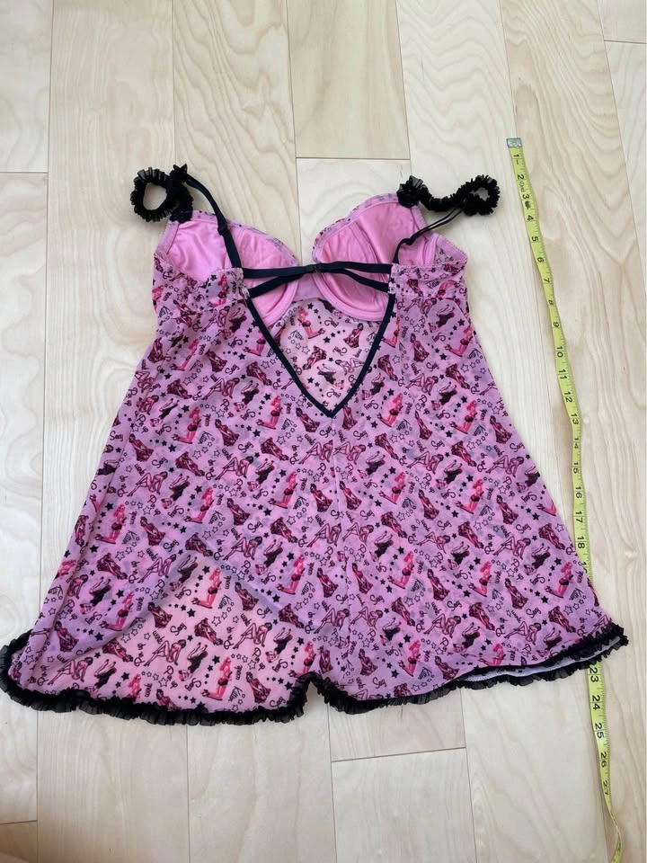 Pink Lacy Lingerie Top - photo 2