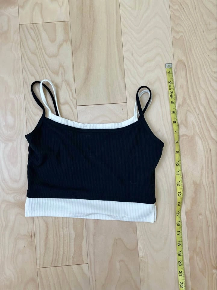 Black TankTop with White Trim