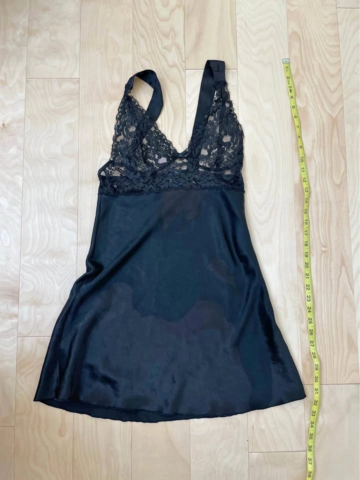 La Senza Black Satin Slip Dress