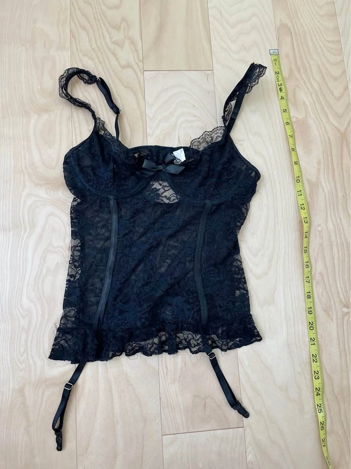 Lingerie Garter Lace Top