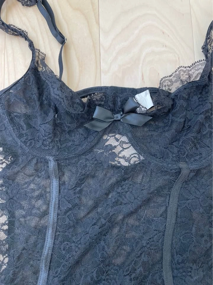 Lingerie Garter Lace Top - photo 2