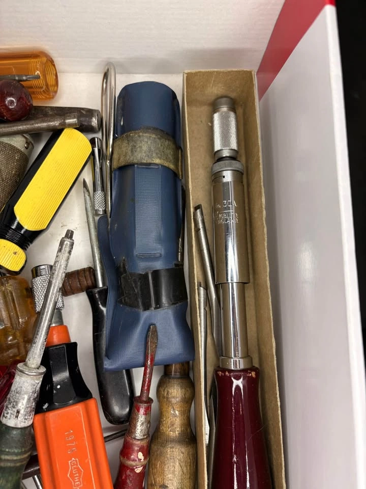 Vintage Hand Tool Collection with Screwdrivers and Specialty Dri - photo 3