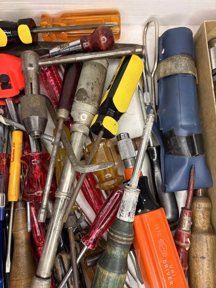 Vintage Hand Tool Collection with Screwdrivers and Specialty Dri - photo 4