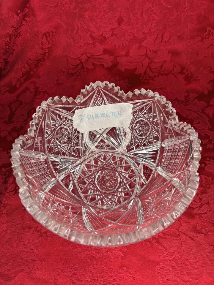 Set of 5 Glass Bowls - Cut Crystal and Scalloped Clear Glass - photo 2