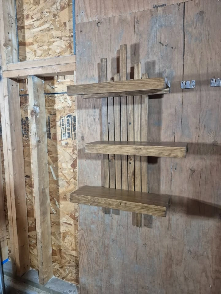 28" Rustic 3 Tier Wall Shelves - Solidwood, Artisan Made - photo 4