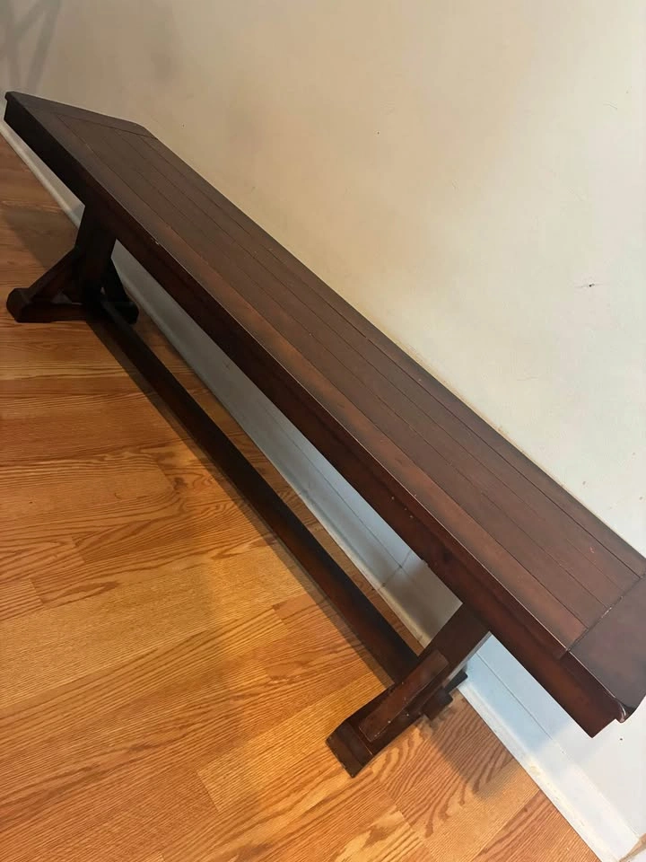 Dining table with 4 chairs and a bench - photo 5