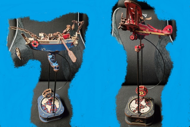 3D Wooden Mechanical Model – Airplane / Fishing Boat