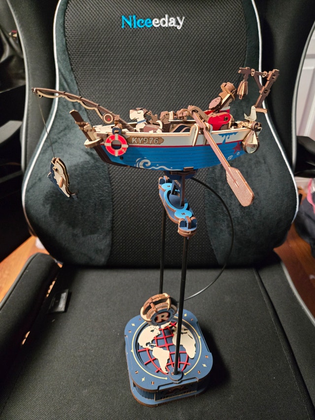 3D Wooden Mechanical Model – Airplane / Fishing Boat - photo 2