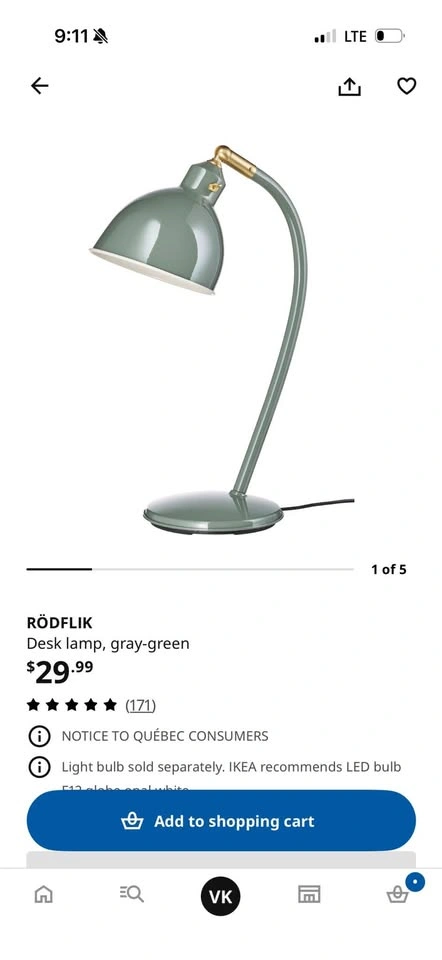 IKEA RODFLIK Desk Lamp - photo 2