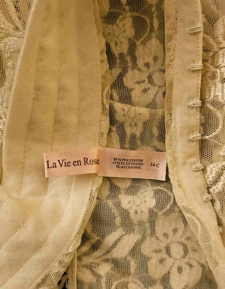 La Vie en Rose Coquette Bridal Lace Corset Bustier - 34C - photo 3