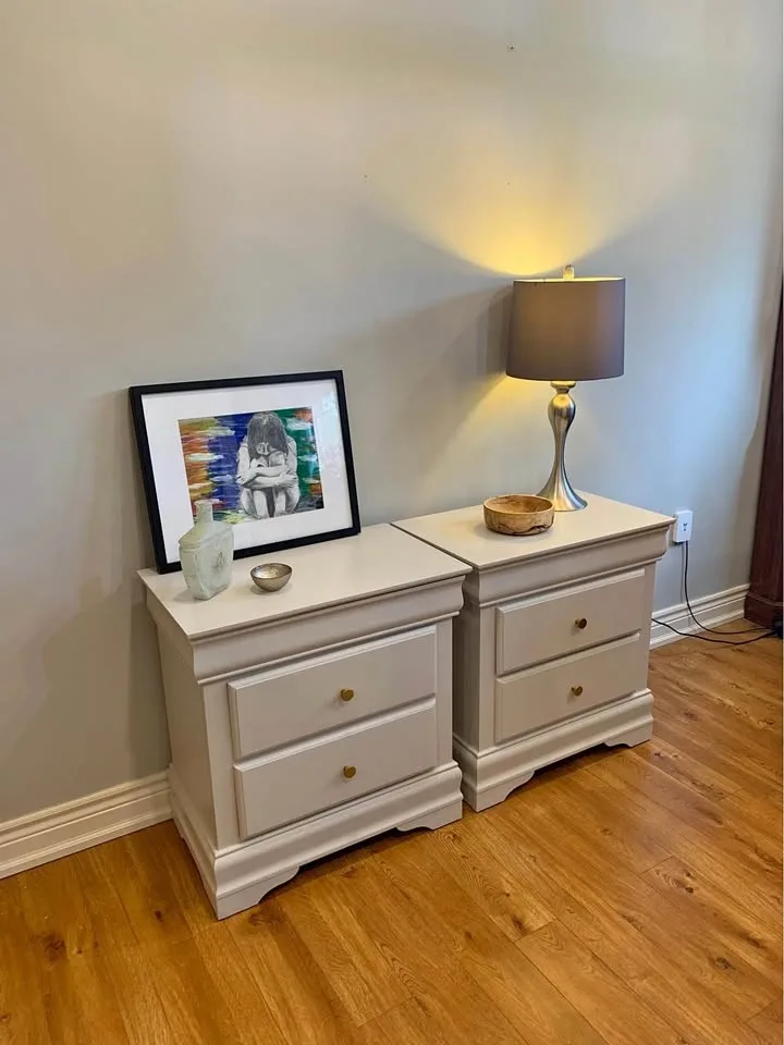 Large Modern, Wood Night Stands / Side Tables