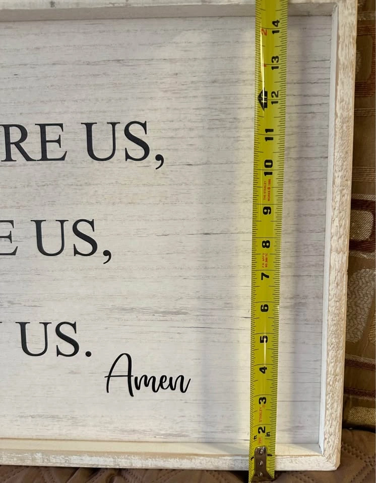 Beautiful Large Farmhouse Wood Wall Sign – "Bless the Food Befor - photo 4