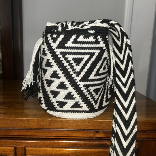 Authentic Wayuu Mochila Bag Mini Size Boho Shoulder Bag - photo 2