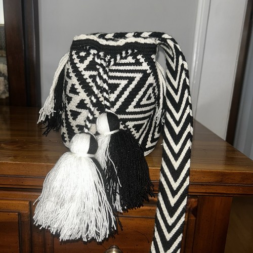 Authentic Wayuu Mochila Bag Mini Size Boho Shoulder Bag - photo 3