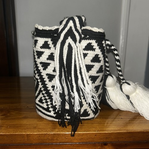 Authentic Wayuu Mochila Bag Mini Size Boho Shoulder Bag - photo 4