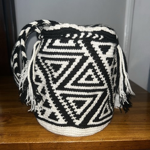 Authentic Wayuu Mochila Bag Mini Size Boho Shoulder Bag - photo 5