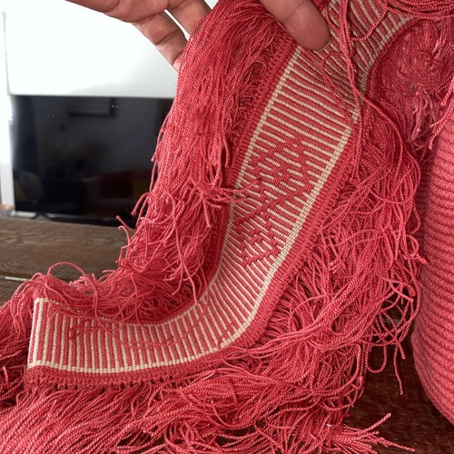 Authentic Wayuu Mochila Colombian Bag Medium Pink Fringed - photo 5